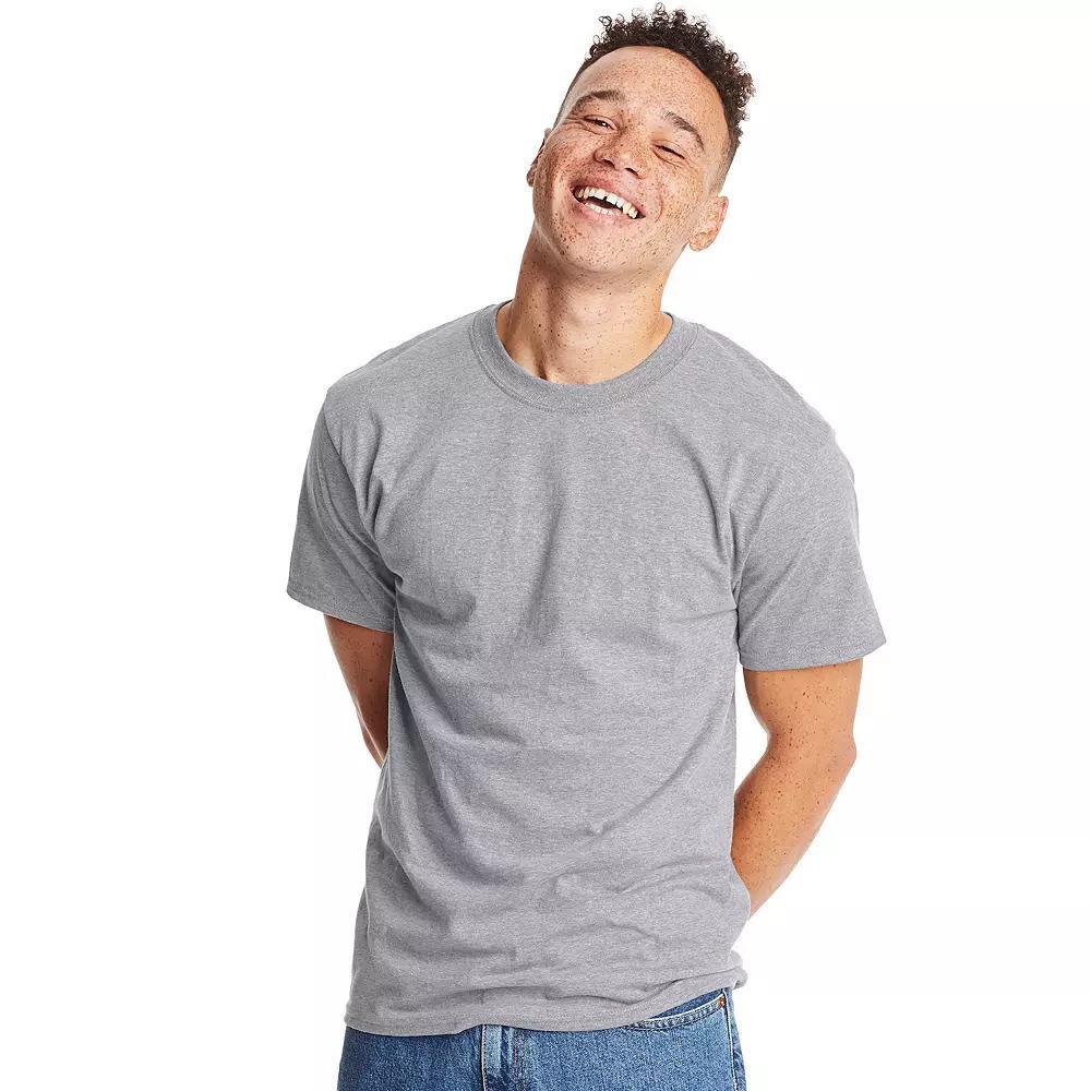 Big & Tall Hanes® Beefy-T Heavyweight Cotton Tee, Men's, Size: 3XL, White Product Image