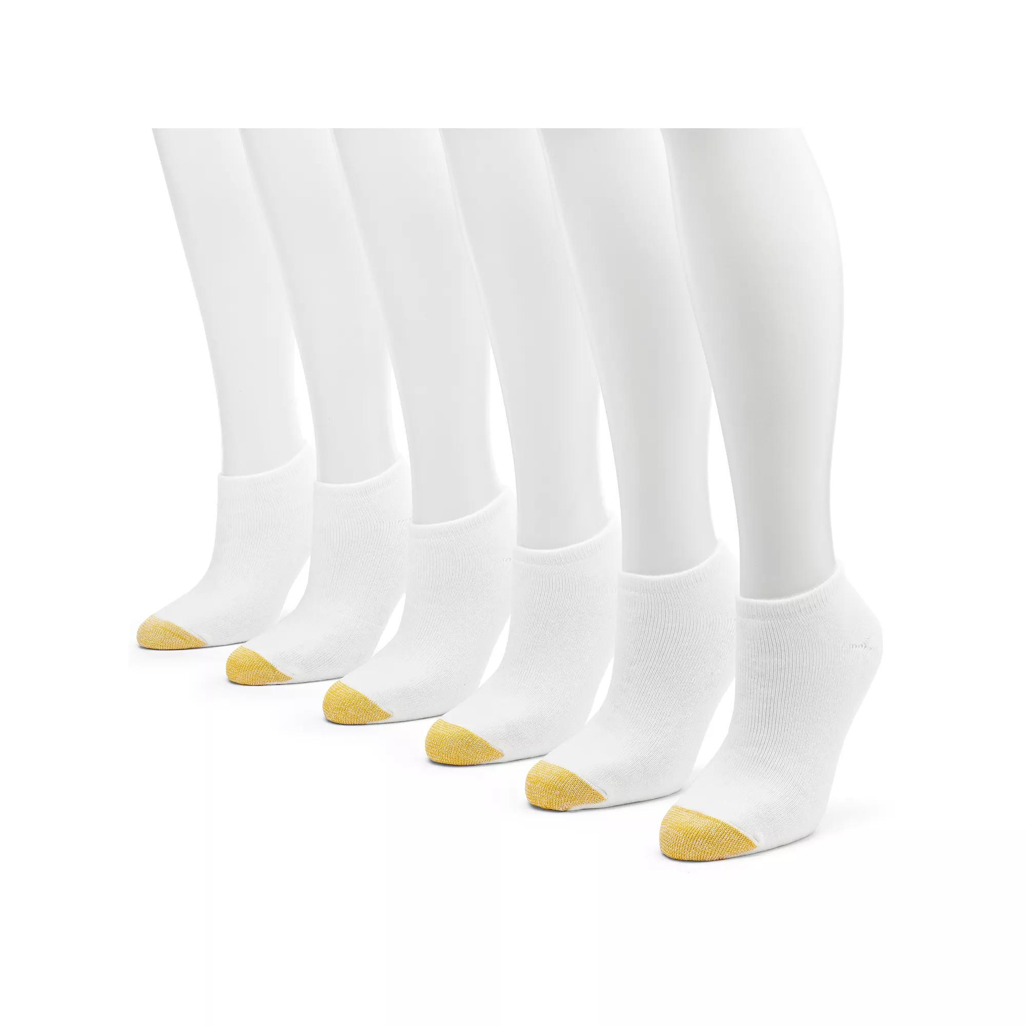 Women's GOLDTOE ® 6-pack Cushion Liner Socks, Size: 9-11, White Product Image