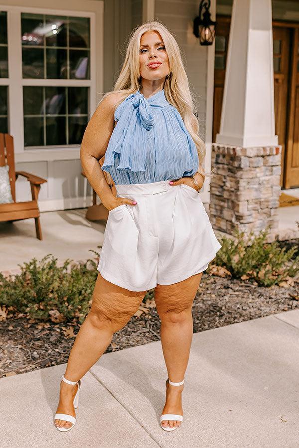 Ready To Remix High Waist Shorts In White Curves Product Image