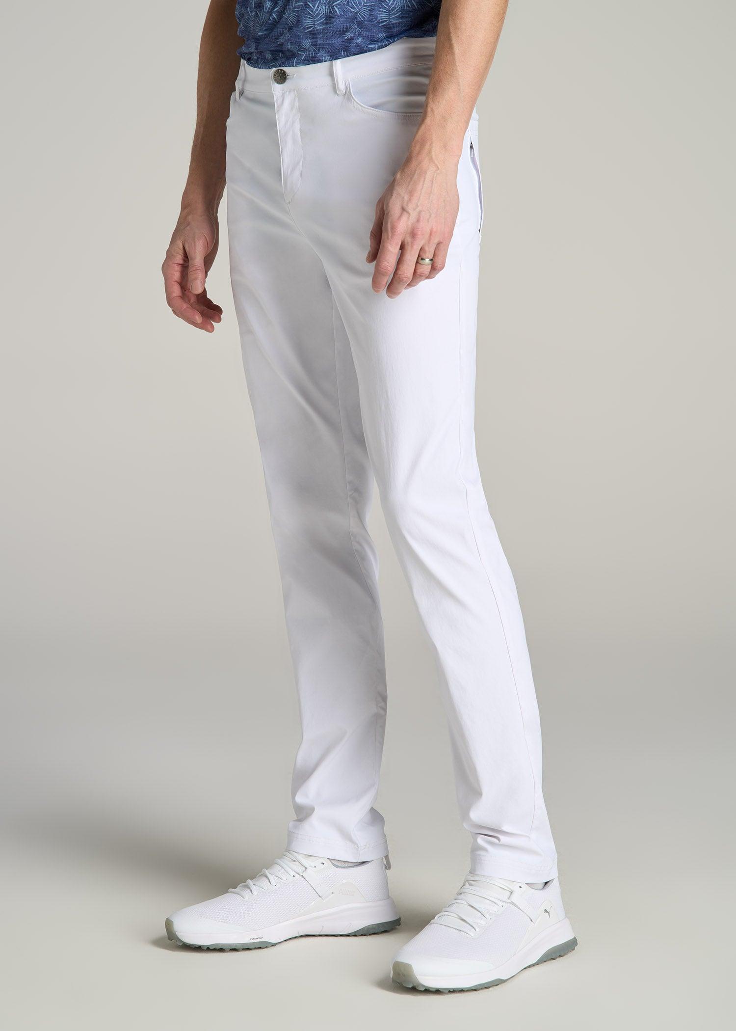 TAPERED-FIT Traveler Pants for Tall Men in White Product Image