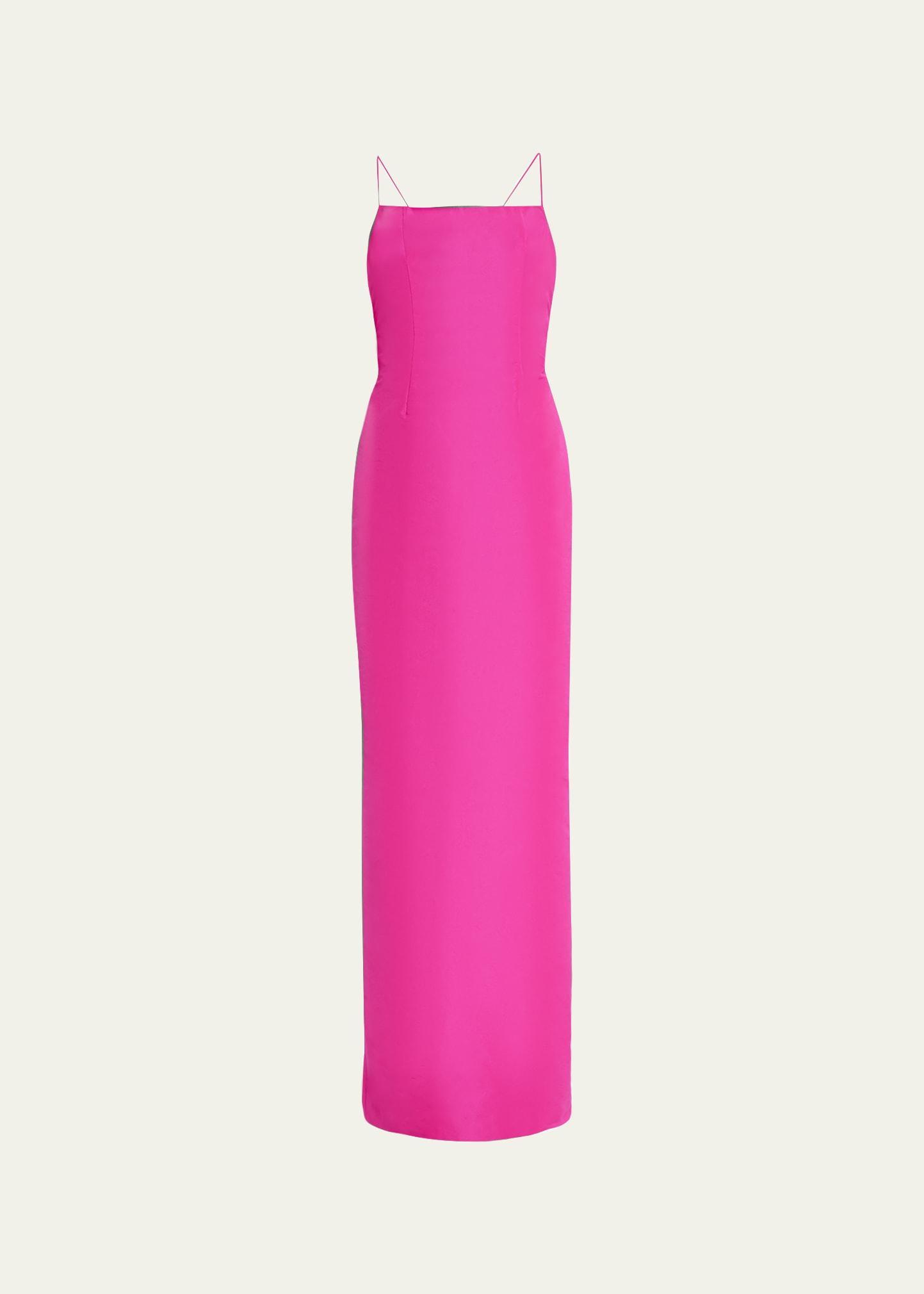 Womens Sleeveless Open-Back Gown Product Image