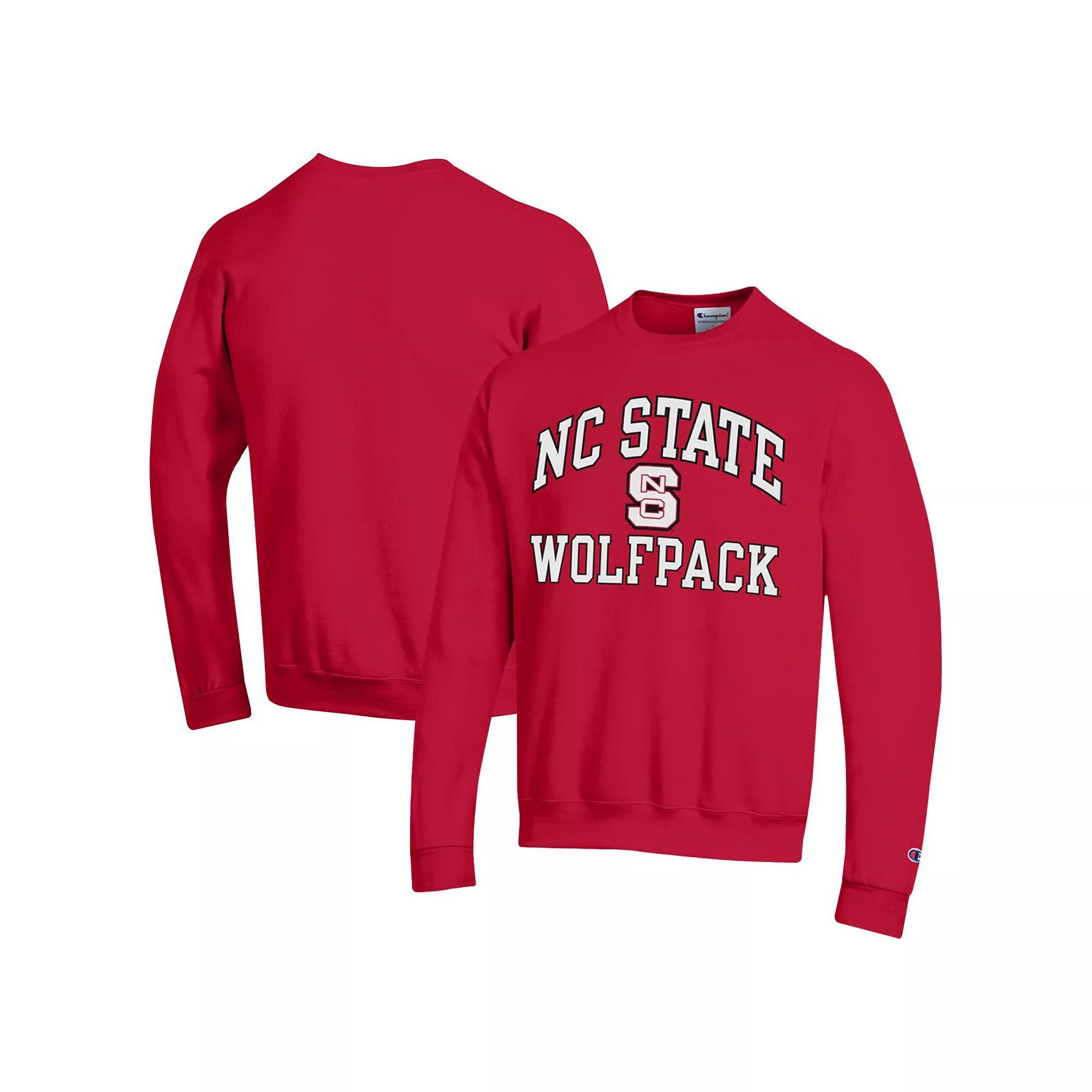 Men's Champion Red NC State Wolfpack High Motor Pullover Sweatshirt, Size: 3XL, Nst Red Product Image