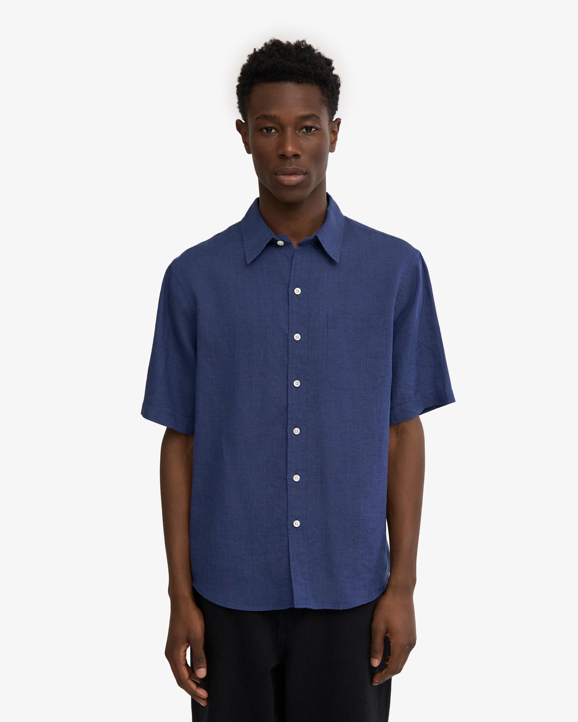 Linen SS Shirt - Ivory White Product Image