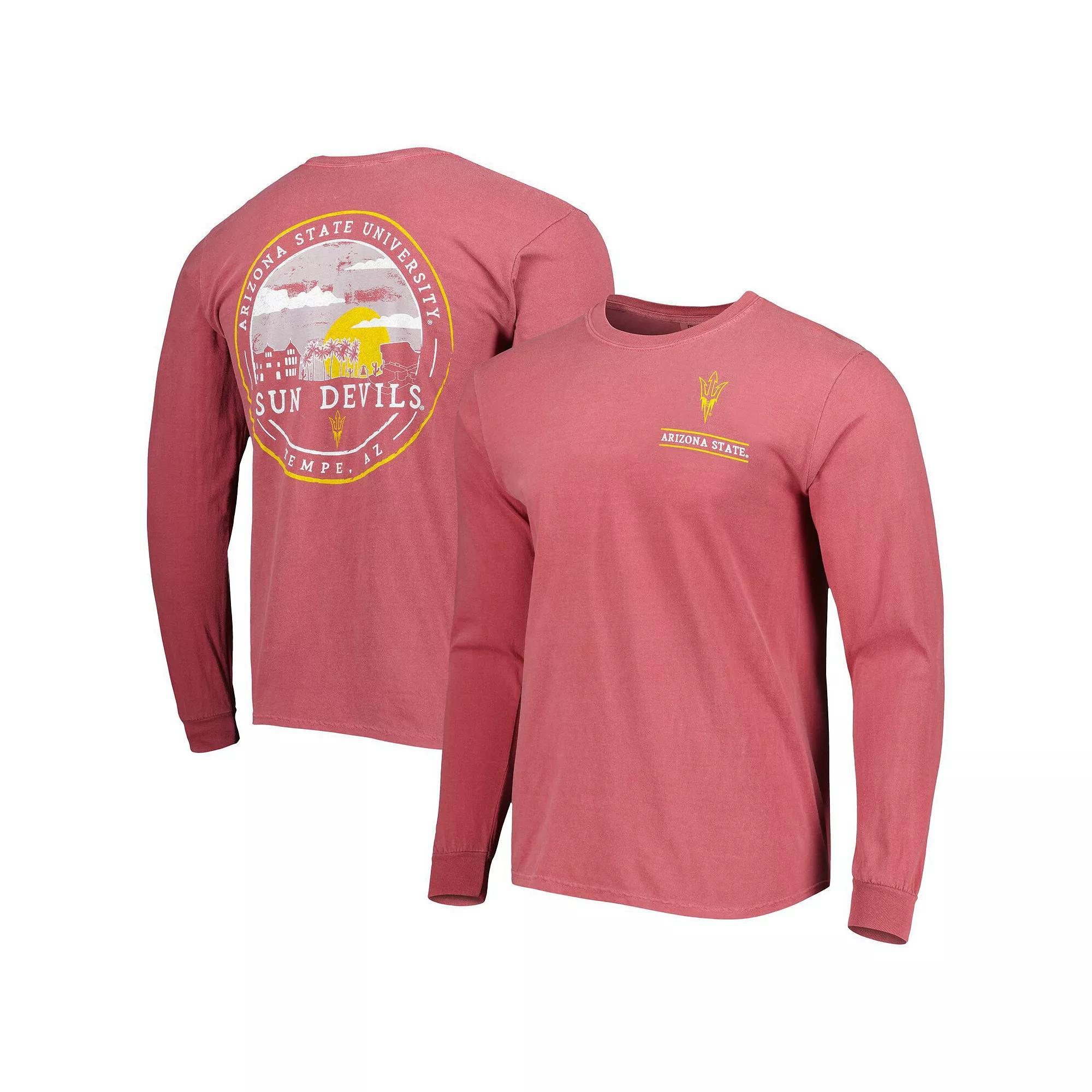 Men's Maroon Arizona State Sun Devils Circle Campus Scene Long Sleeve T-Shirt, Size: Medium, Red Product Image