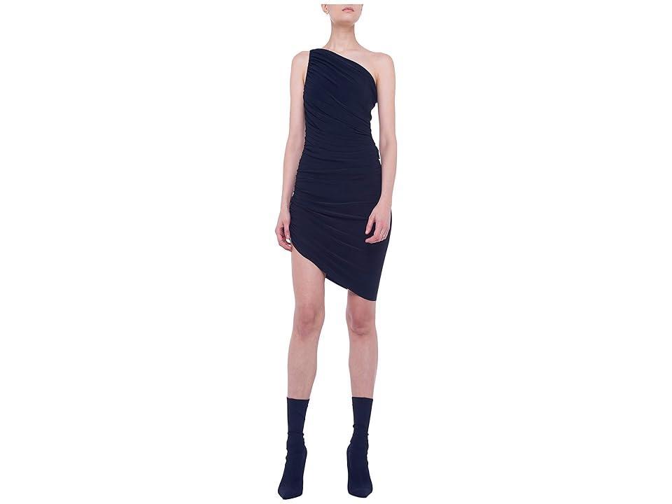 Diana Shirred Asymmetric Mini Dress Product Image