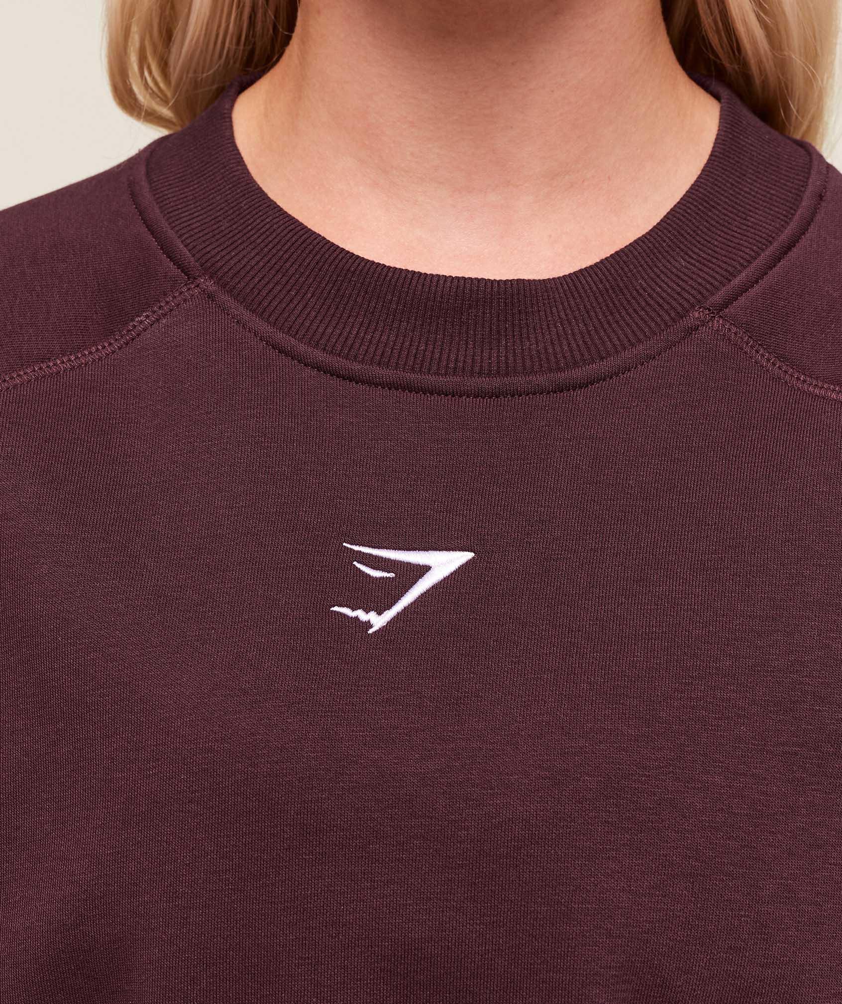 Gymshark Training Oversized Fleece Sweatshirt - Cherry Purple Female Product Image