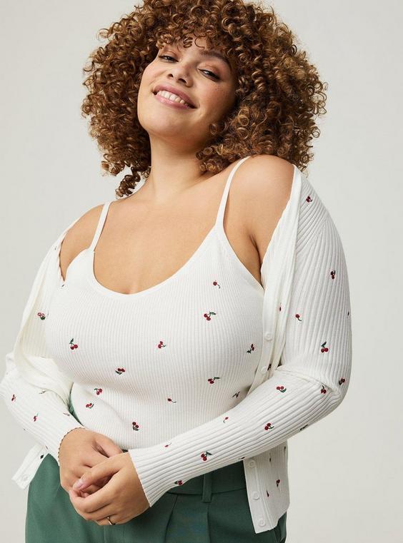 Embroidered Sweater Cami Product Image