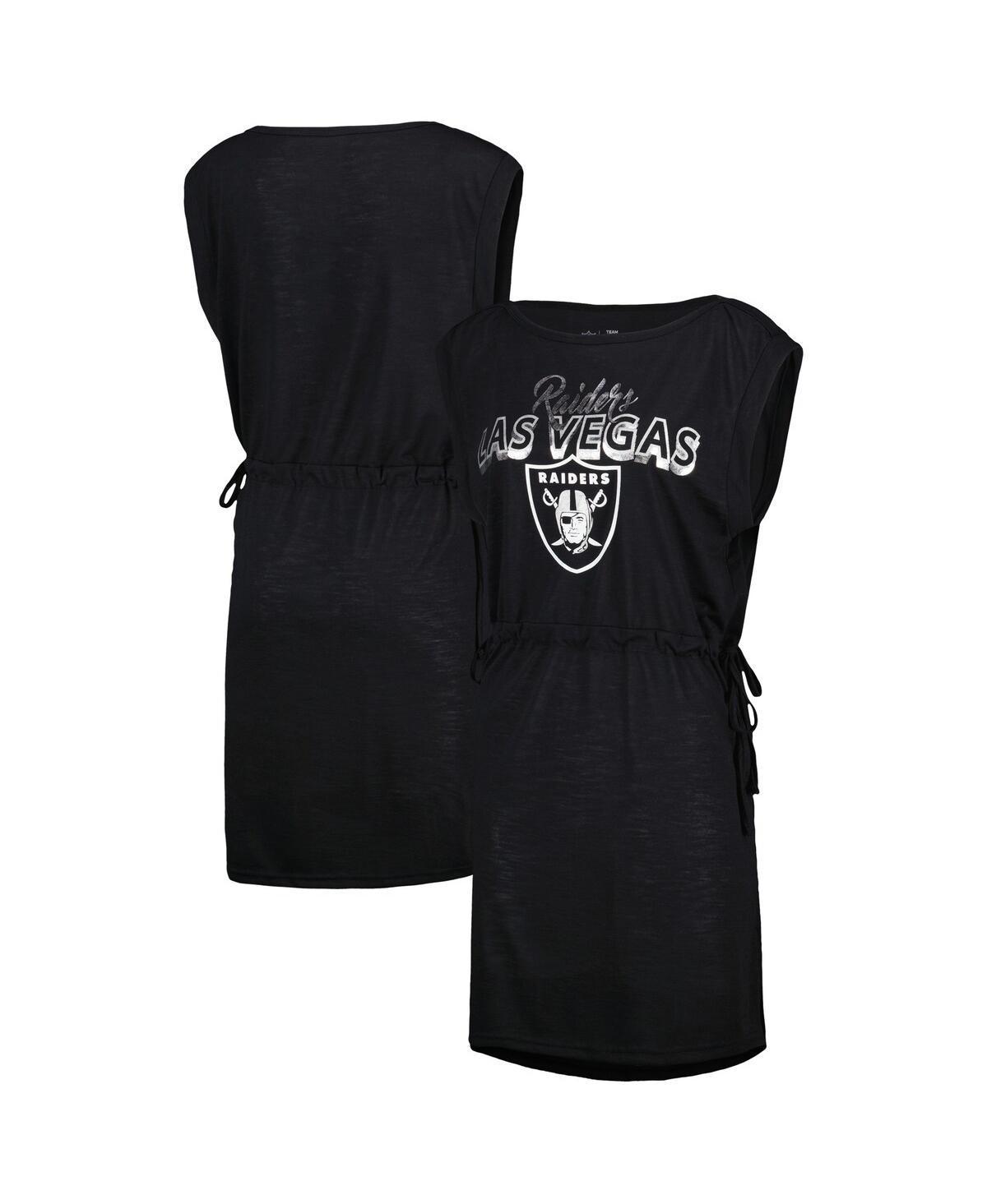 Women's G-III 4Her by Carl Banks Black Las Vegas Raiders G.O.A.T. Swimsuit Cover-Up, Size: Small, Lvr Black Product Image