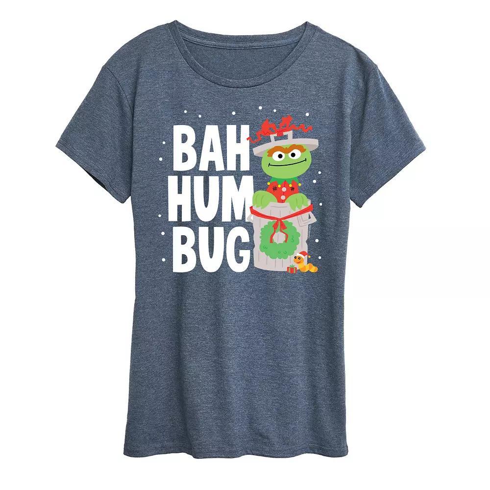 Womens Sesame Street Oscar Bah Humbug Graphic Tee, Girls Product Image