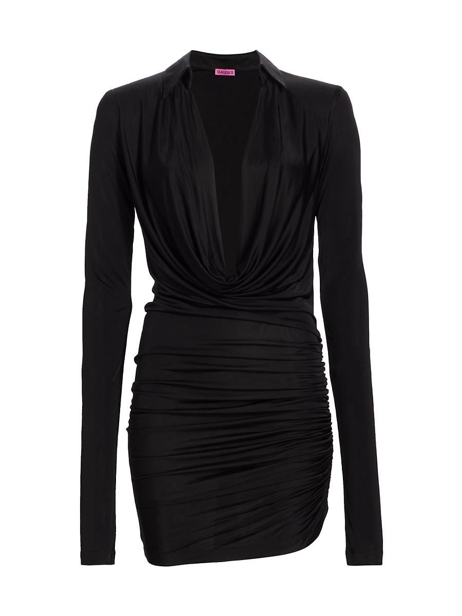 Womens Utena Gathered Long-Sleeve Minidress Product Image