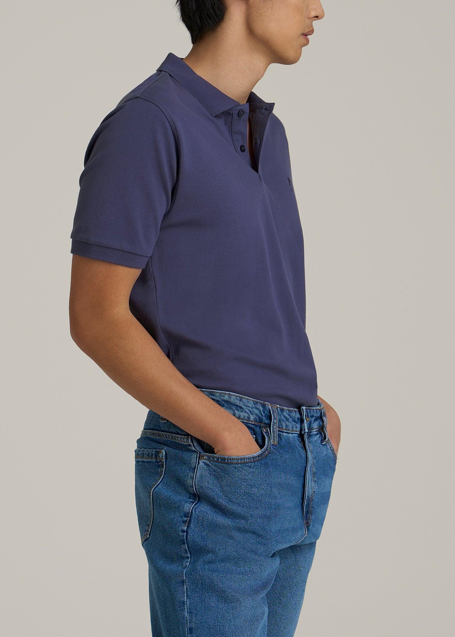 Men's Tall Classic Polo with Embroidered Logo in Future Dusk Male Product Image