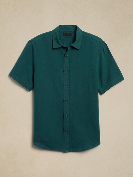 Slim Linen-Blend Shirt Product Image