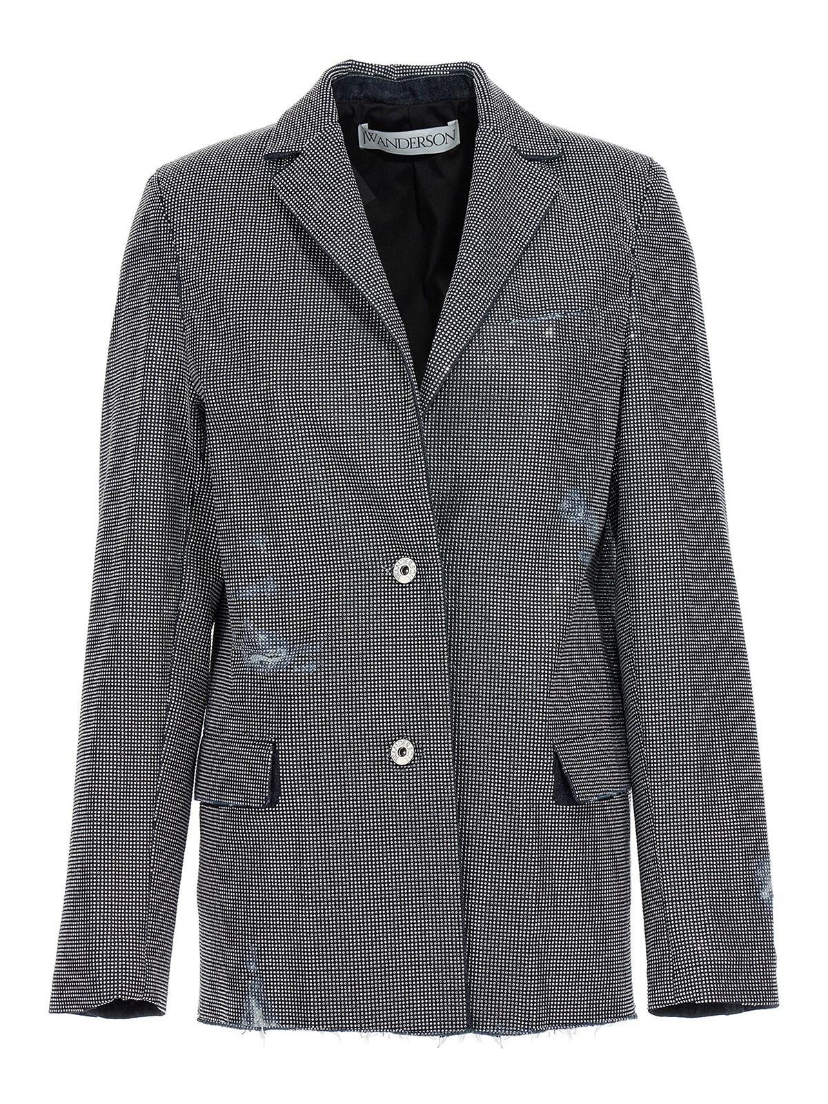 JW ANDERSON Studded Sb Blazer In Blue Product Image