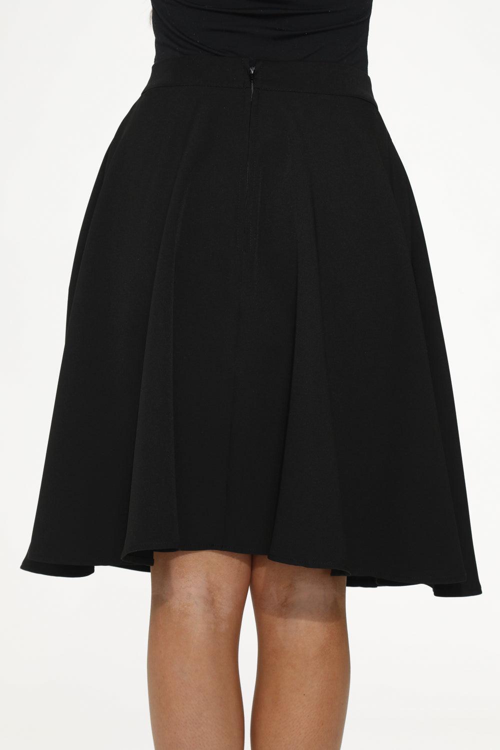 Black Embroidered Poodle Skirt Product Image