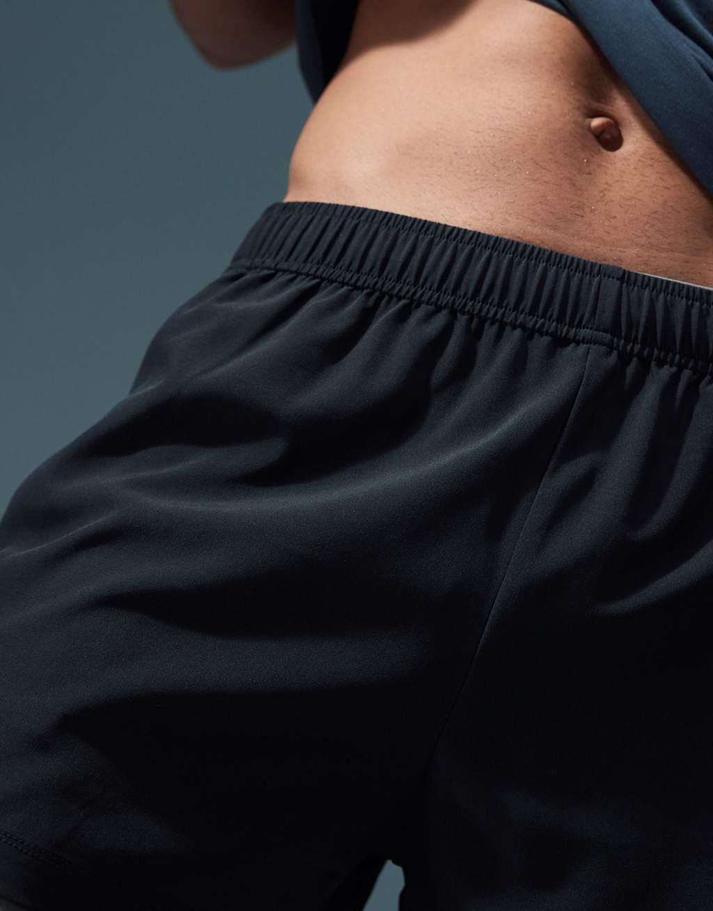4505 Icon 3 inch quick dry running shorts with back zip phone pocket in black  Product Image