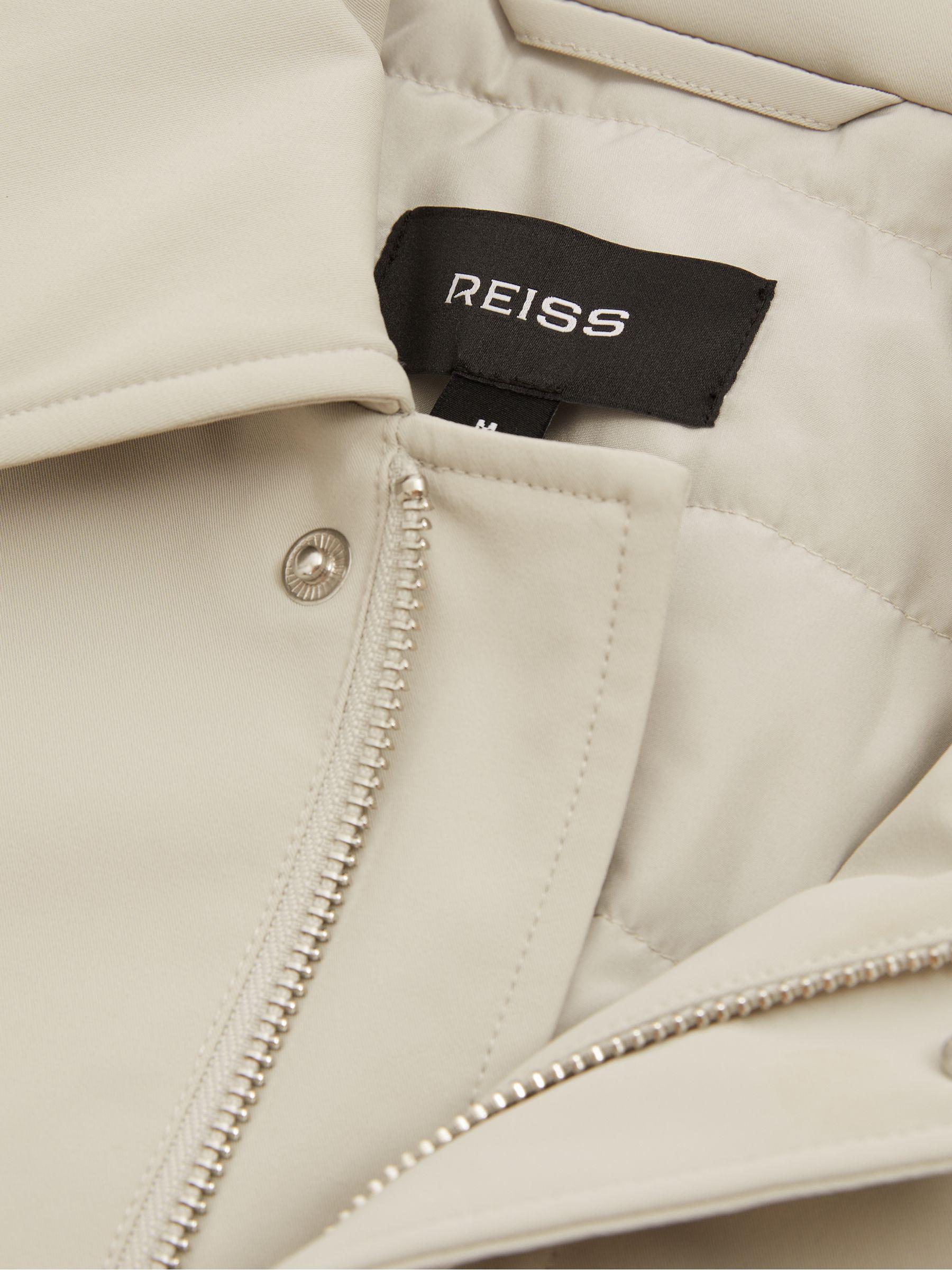 Elasticated Hem Harrington Jacket in Stone Product Image