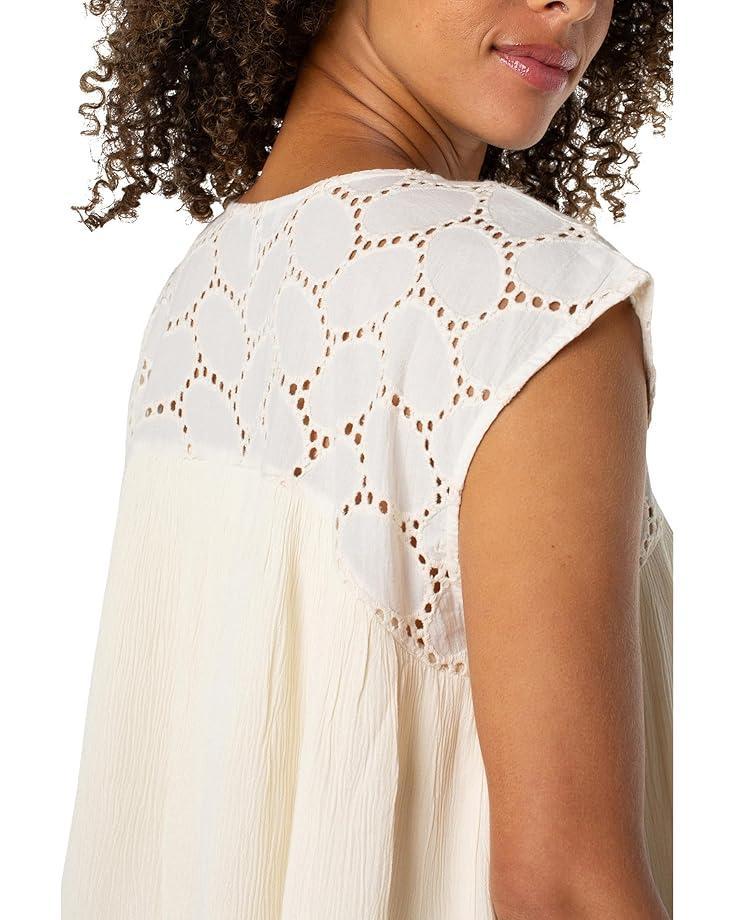V-Neck Shirred Flutter Sleeve Blouse Product Image