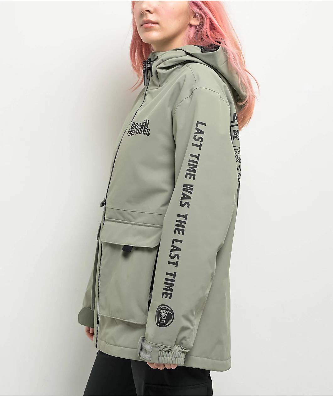 Broken Promises Last Time Grey Snowboard Jacket Product Image