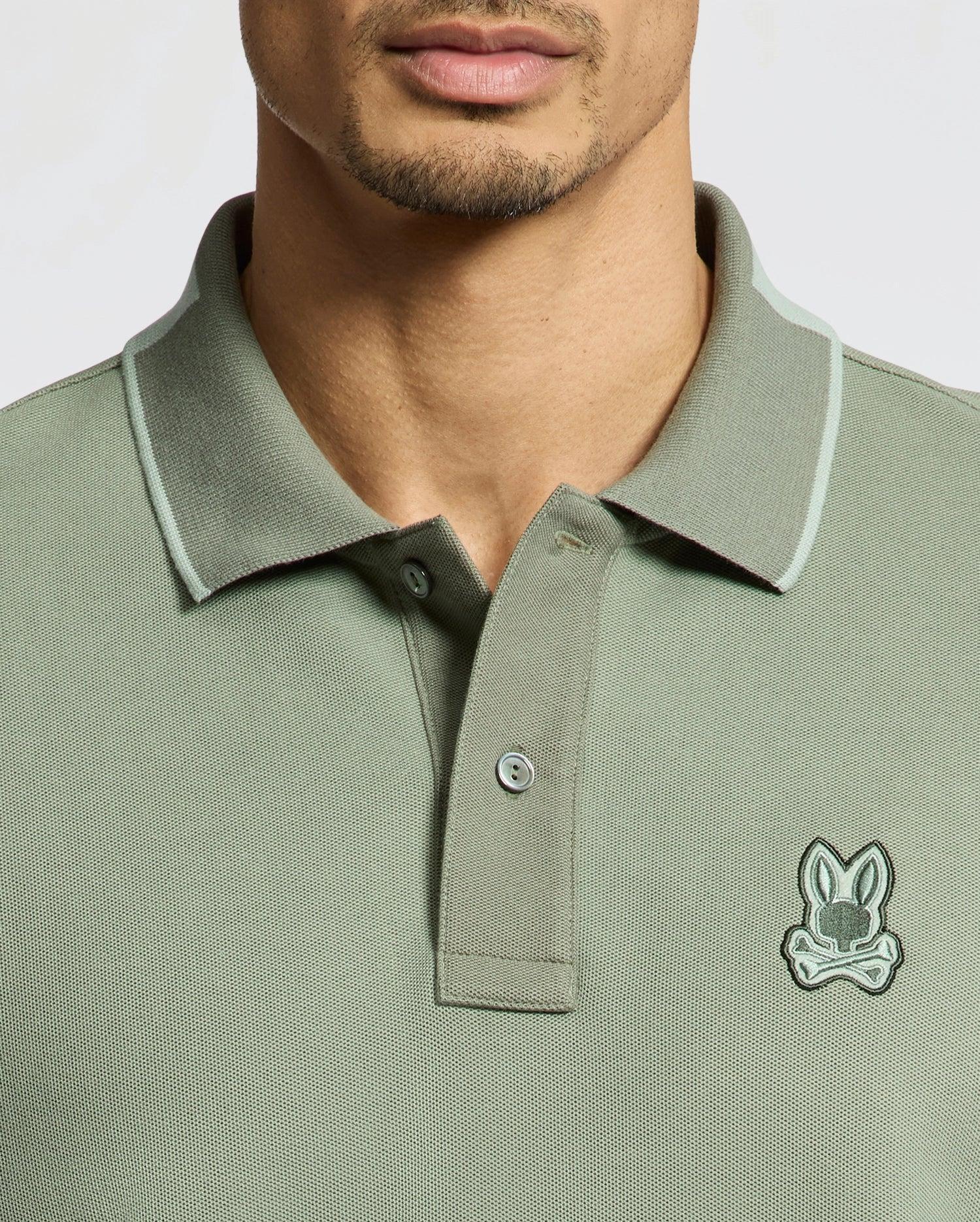 Men's New Castle Pique Polo 313 SEA SPRAY / S Product Image