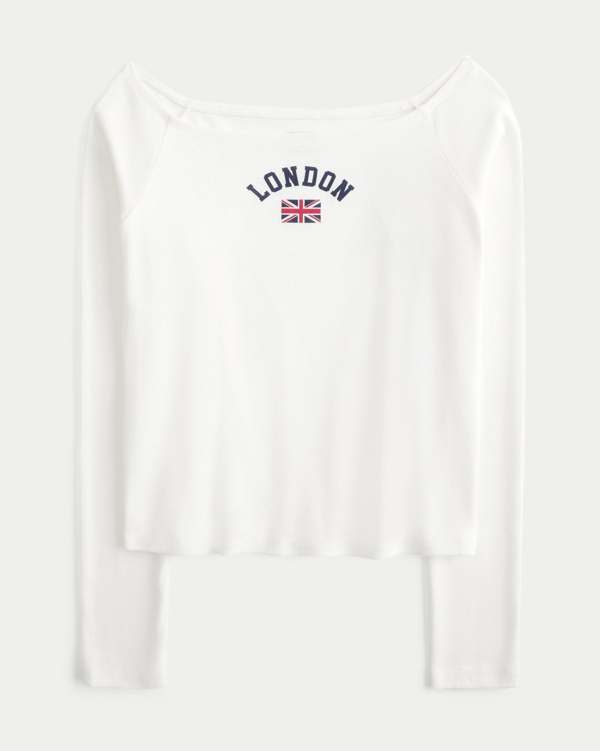 Easy New York Graphic Off-the-Shoulder Top Product Image