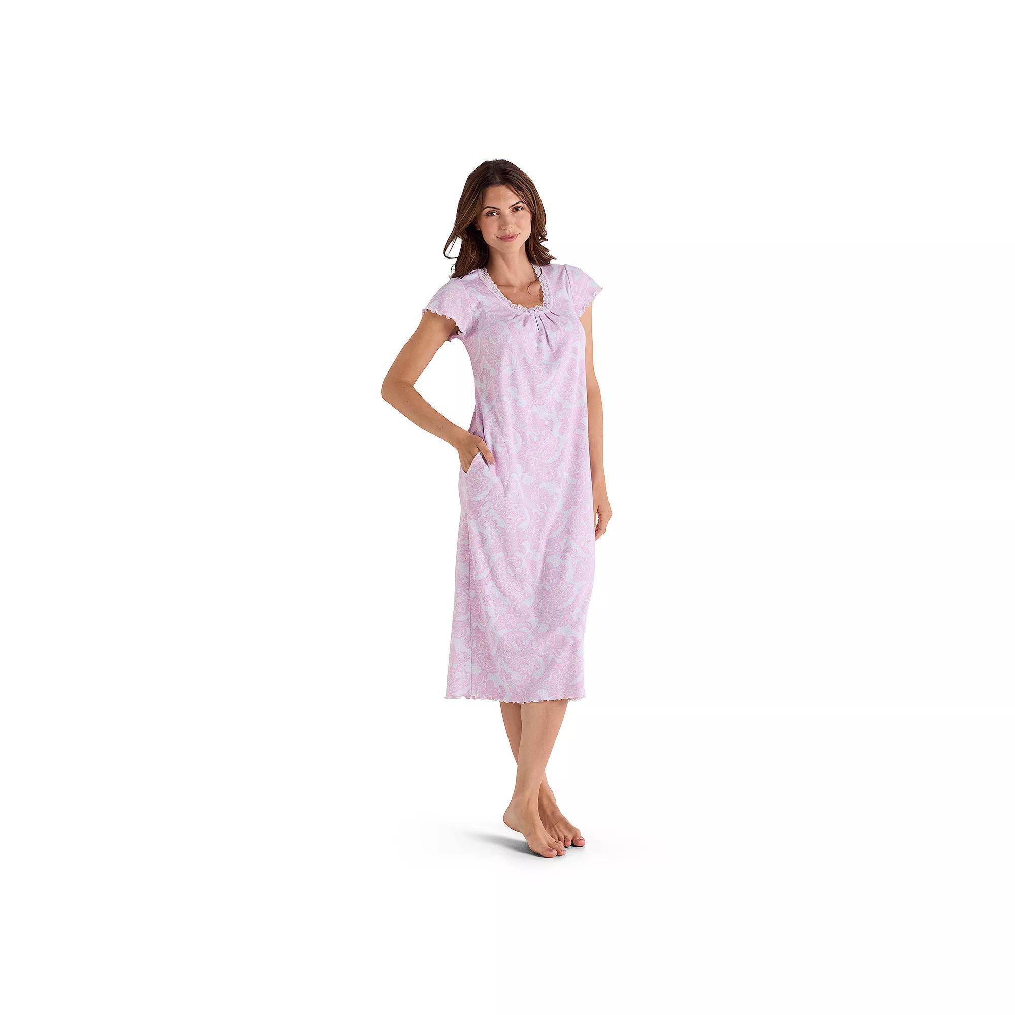 Womens Miss Elaine Essentials Cottonessa Long Gown Product Image