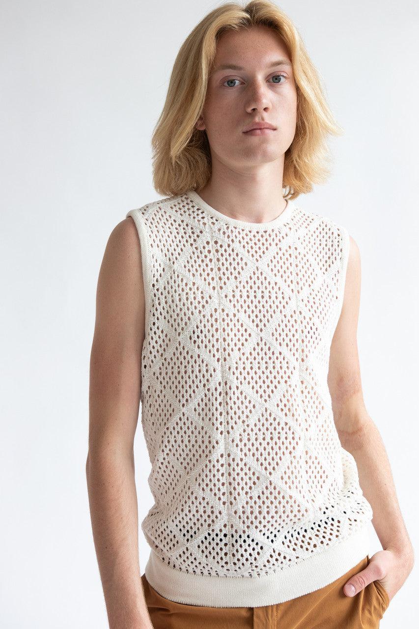 Diamond Crochet Sweater Vest Product Image
