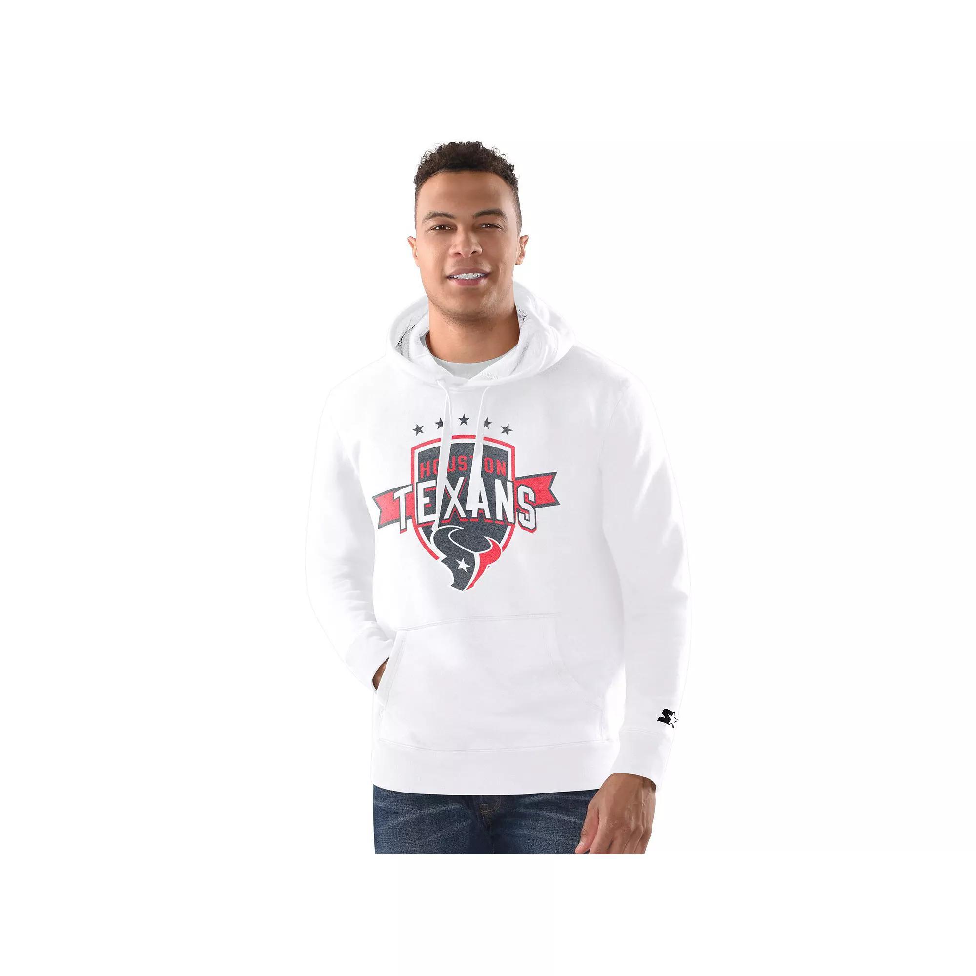 Men's Starter White Houston Texans Vintage Pullover Hoodie, Size: Medium Product Image