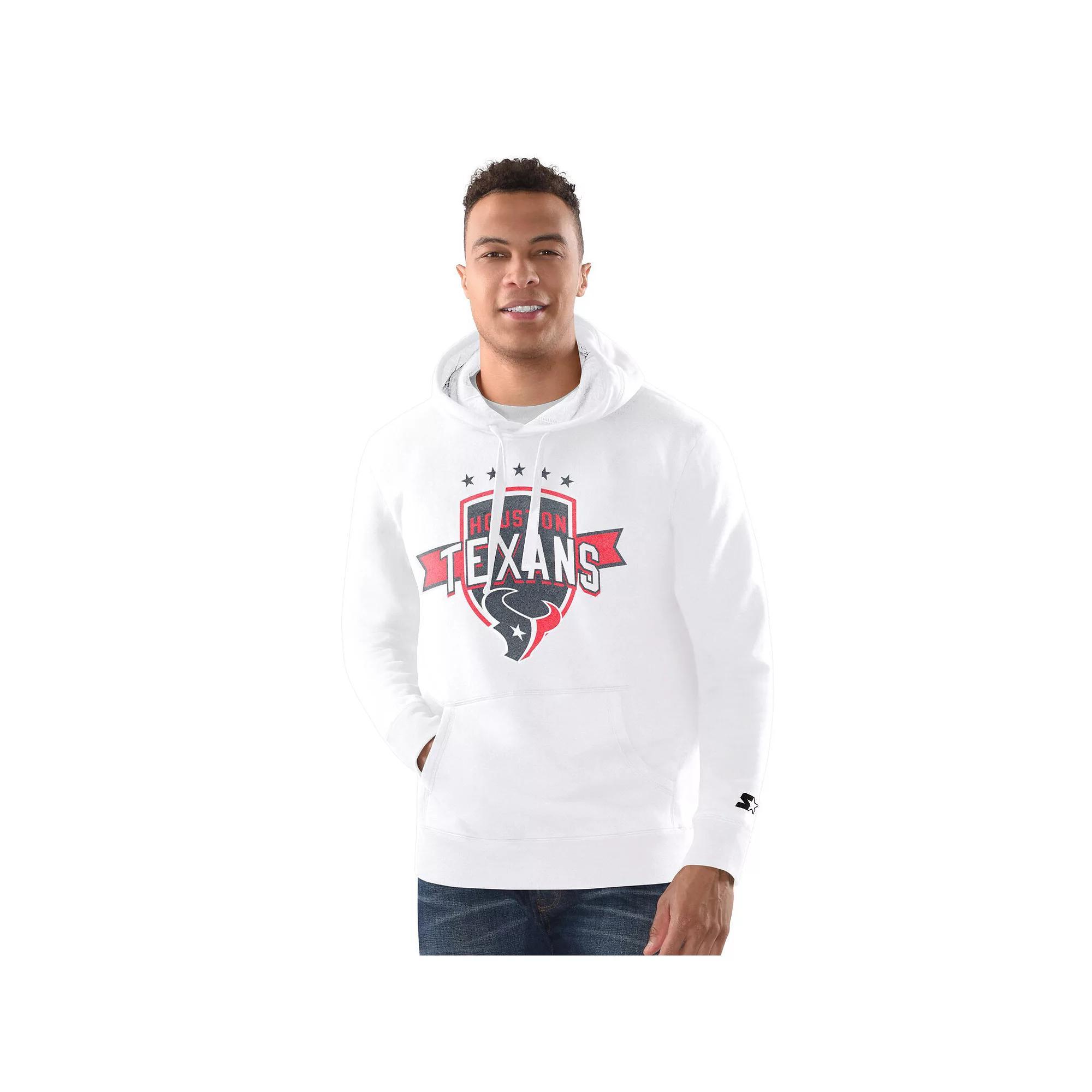 Men's Starter White Houston Texans Vintage Pullover Hoodie, Size: Medium Product Image