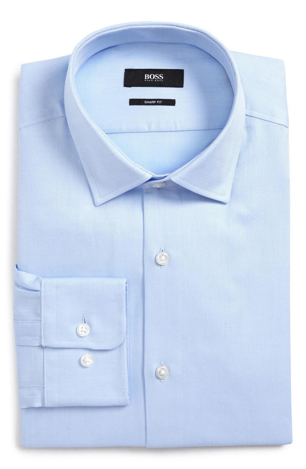 HUGO BOSS Marley Sharp Fit Dress Shirt In Light Blue Product Image