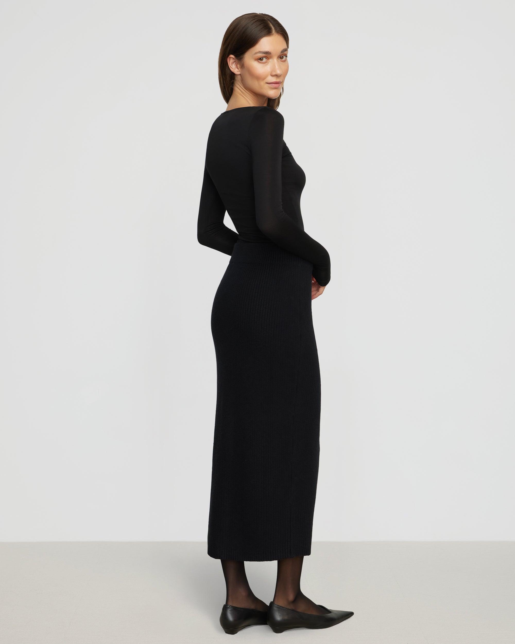 Sutton Front-Zip Sweater Skirt Product Image