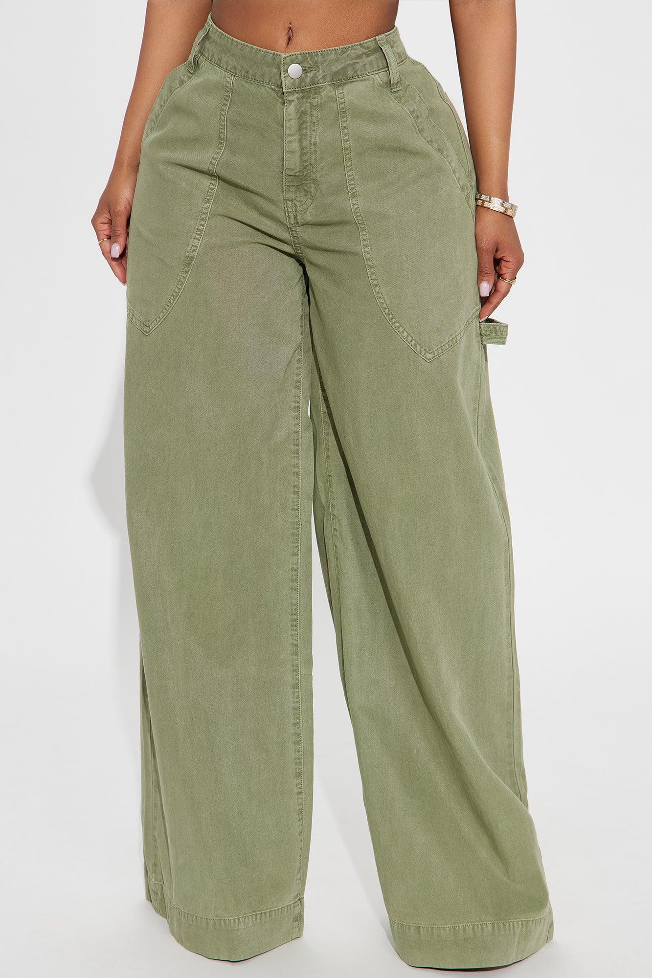 Aubrey Wide Leg Pant - Olive Product Image