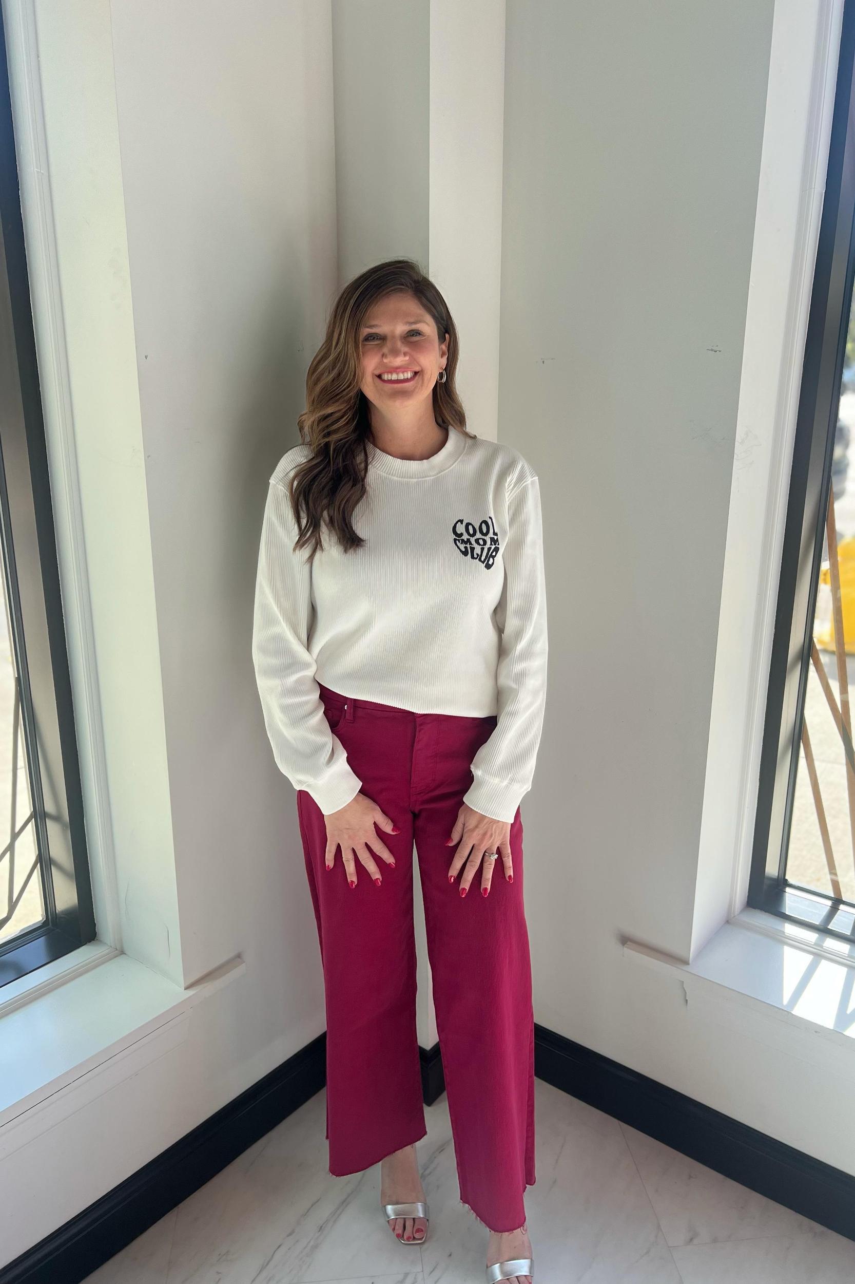 Boat House Apparel Cool Mom Club Ribbed Sweatshirt Product Image