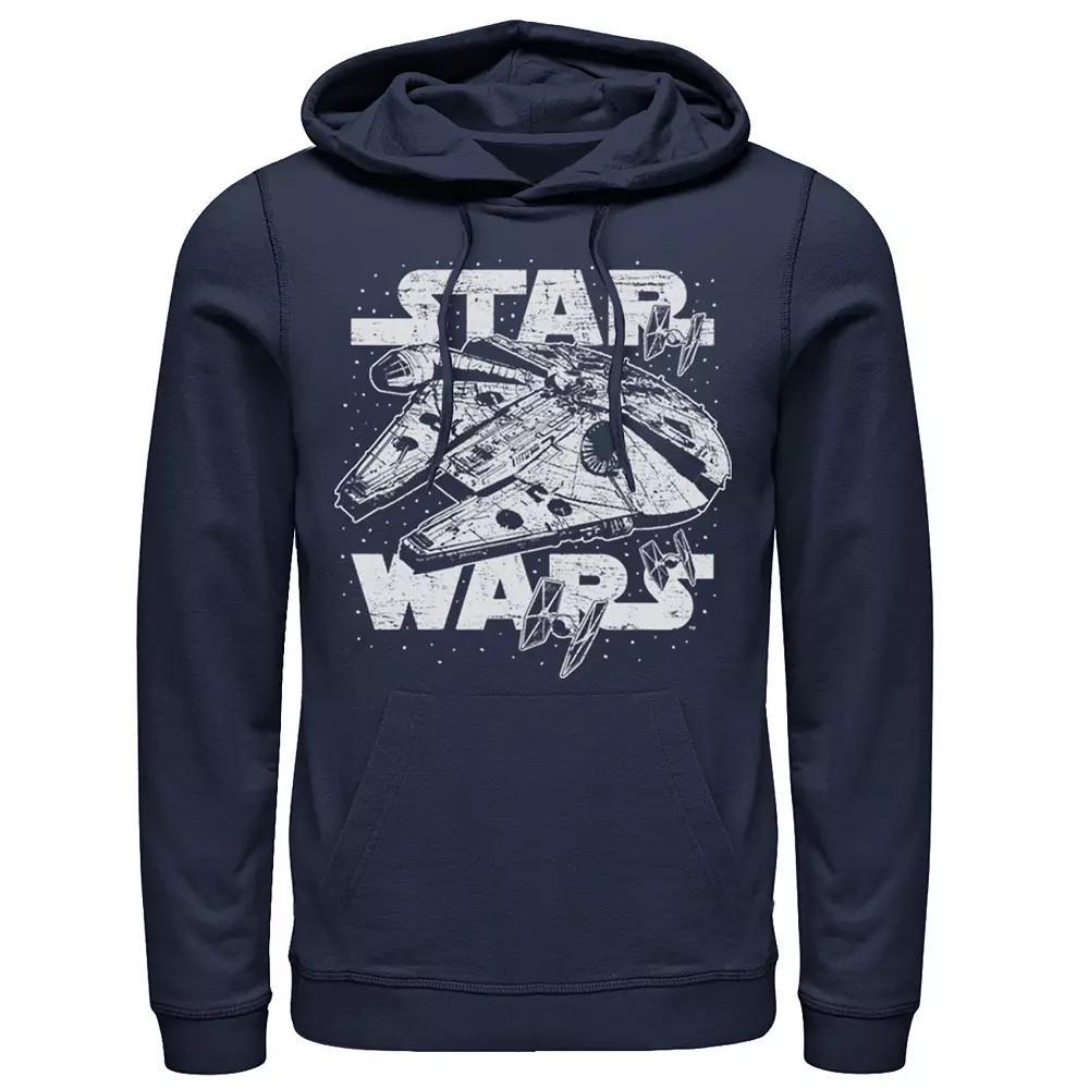 Men's Star Wars Millennium Falcon Hyperdrive Hoodie, Size: Small, Blue Product Image