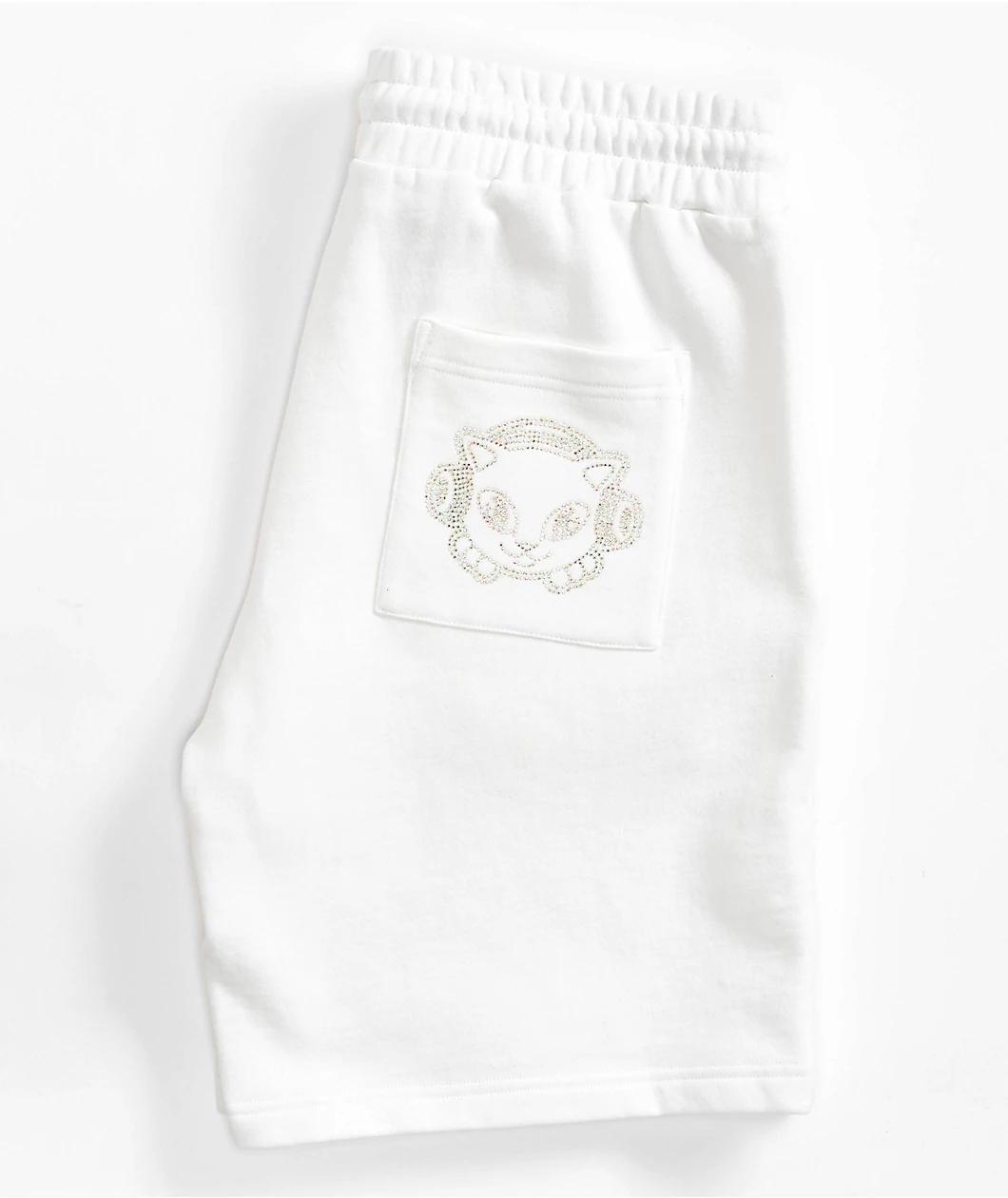 RIPNDIP Kawaii Nerm White Sweat Shorts Product Image