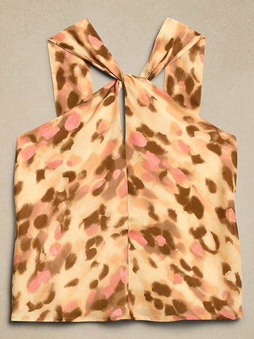 Twist-Front Halter Blouse Product Image