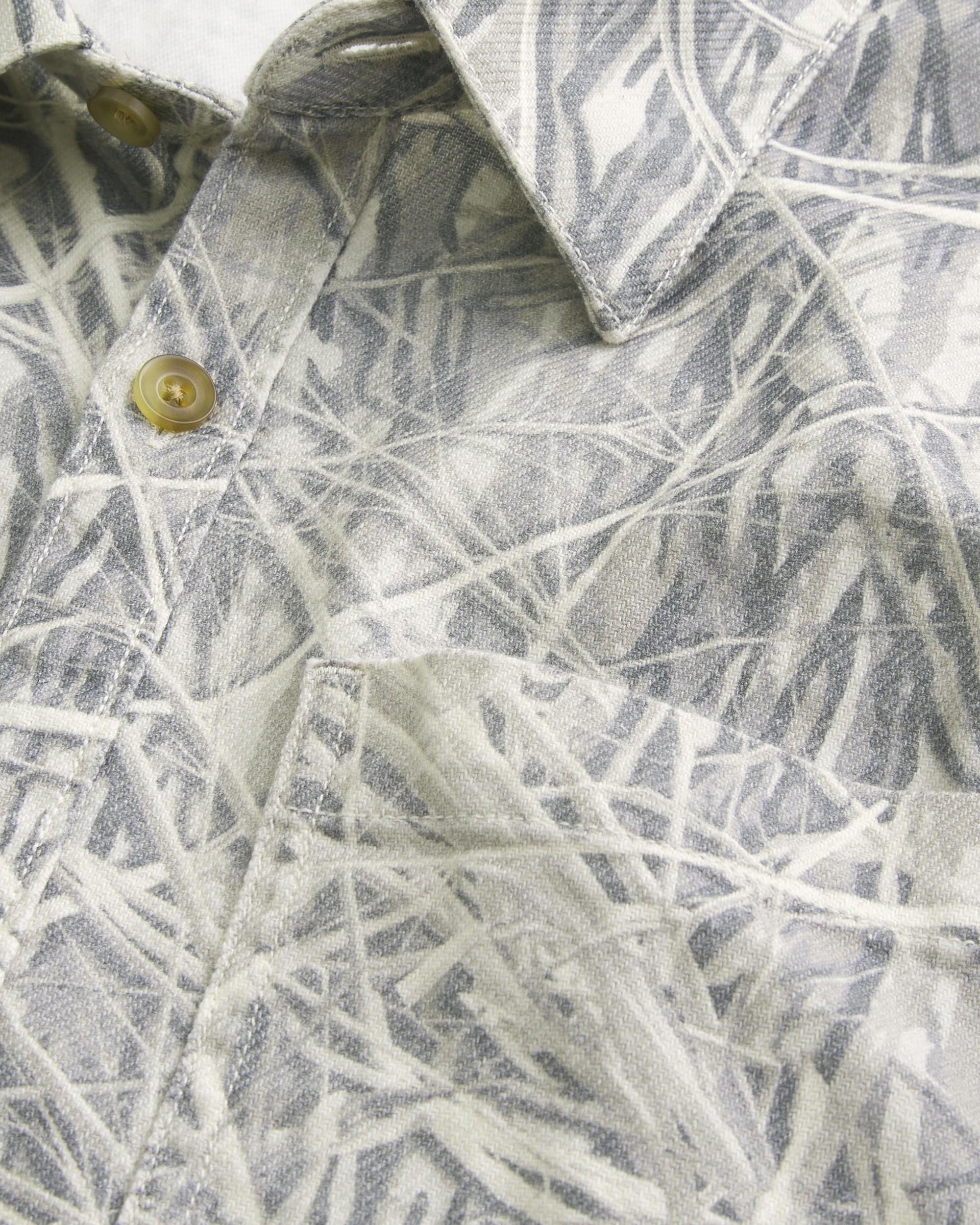 Boxy Washed Flannel Shirt Product Image