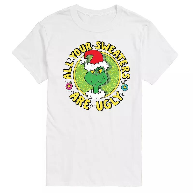 Men's Dr. Seuss The Grinch All Your Sweaters Are Ugly Graphic Tee, Size: XXL, Black Product Image