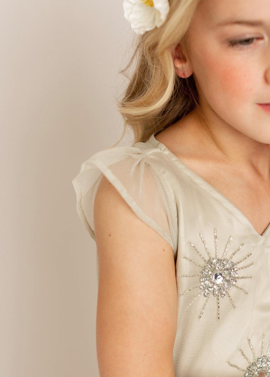 Ginger Dress in Silver Girls Product Image