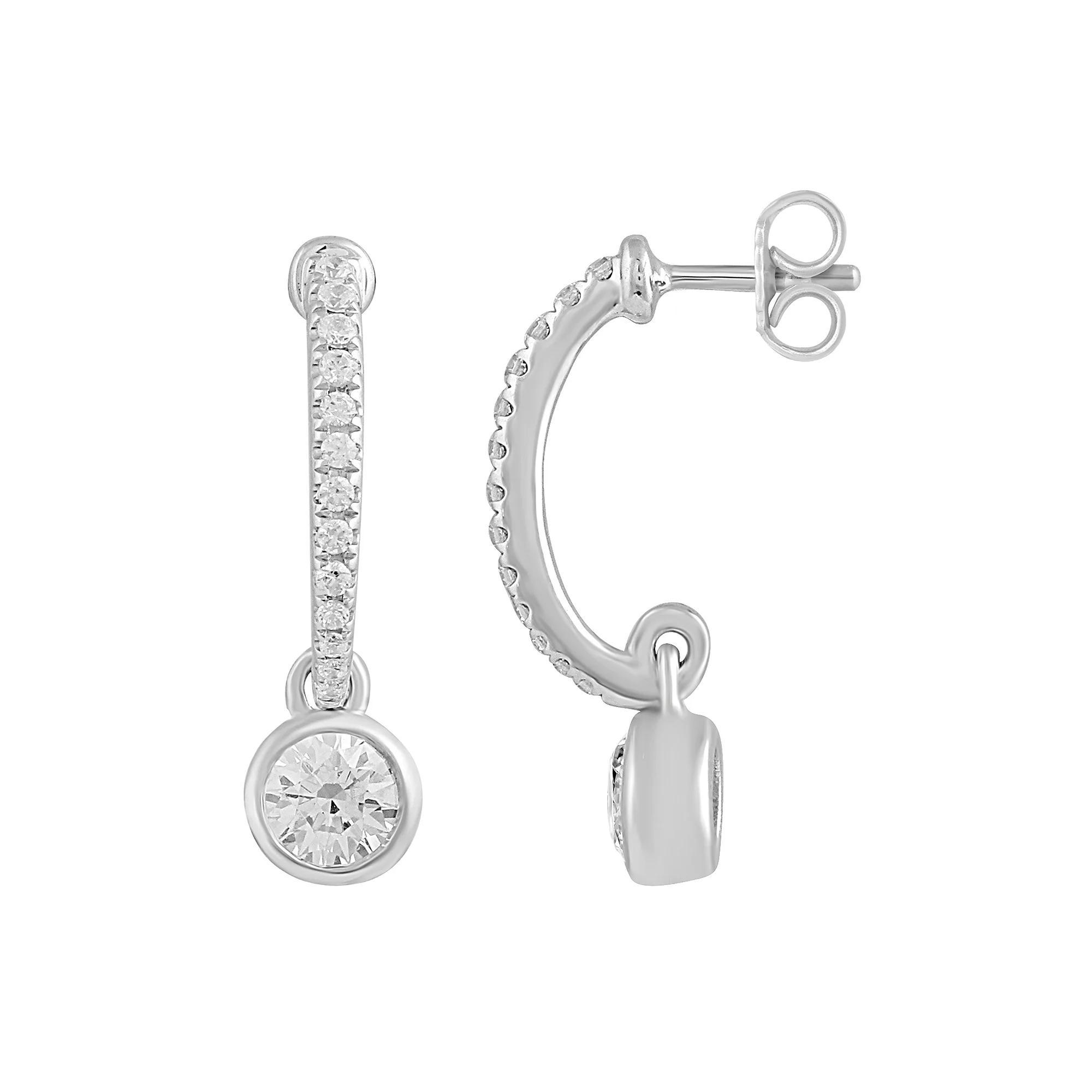 Royal Aura Sterling Silver 1/2 Carat T.W. Diamond Drop Earrings, Women's Product Image