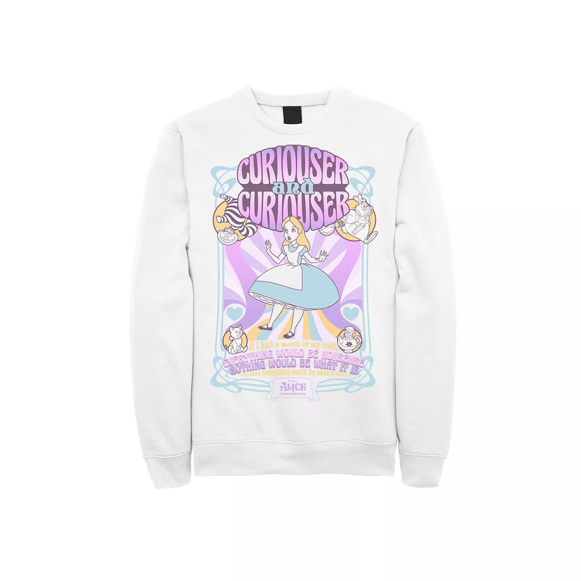 Mens Alice In Wonderland Psychedelic Nouveou Neon Sweatshirt Product Image