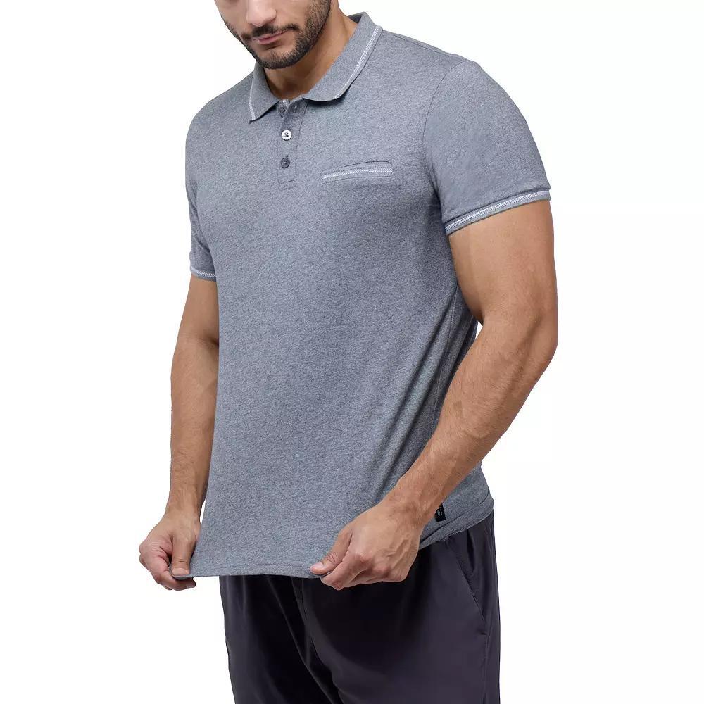 Men's Cultura Short Sleeve Polo With Chest Rib Pocket, Size: Small, Grey Product Image