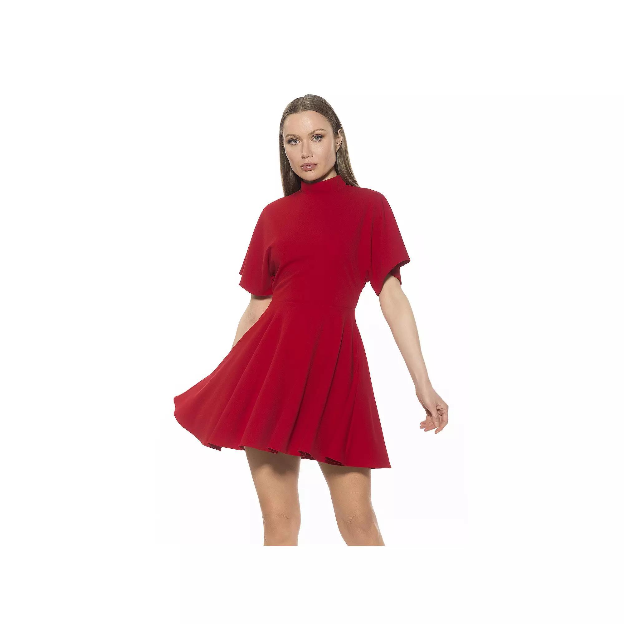 Women's ALEXIA ADMOR Dolman Fit & Flare Mini Dress, Size: XS, Red Product Image