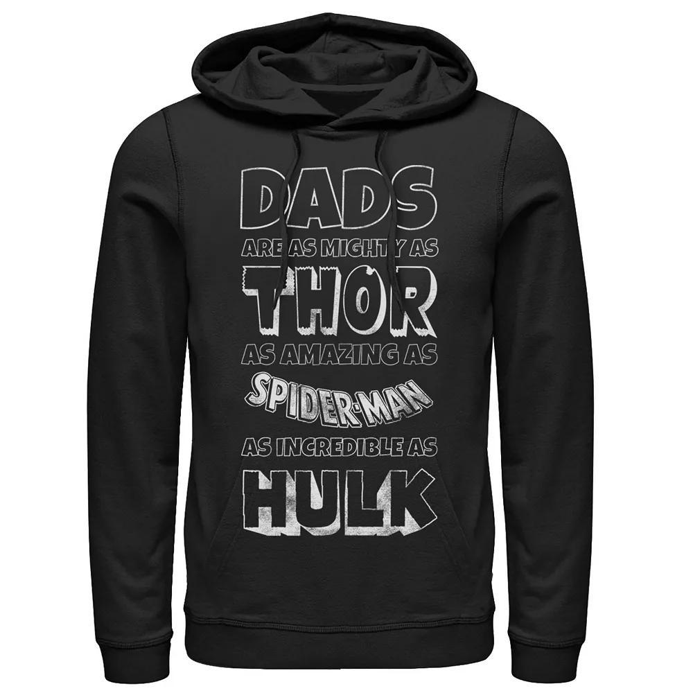 Men's Marvel Avengers Father's Day Dad Traits Hoodie, Size: XXL, Black Product Image