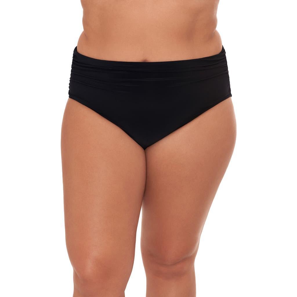 Magicsuit® Women's Shirred Bikini Bottoms in Black at Nordstrom, Size 16W Product Image