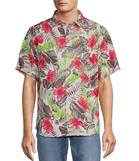 Tommy Bahama Short Sleeve Hibiscus Print Woven Shirt Product Image