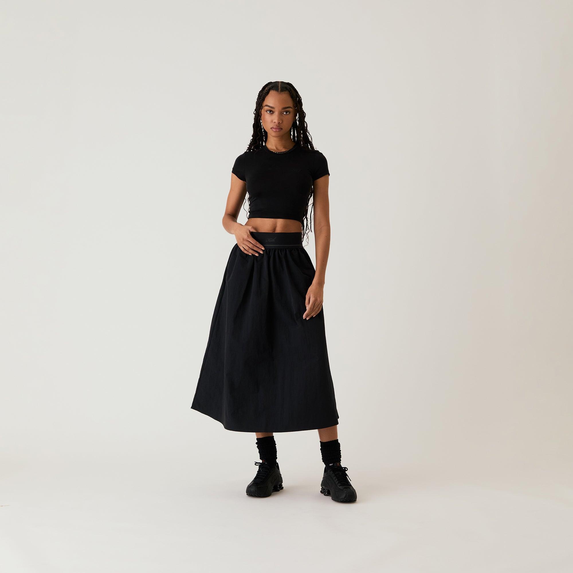 Kith Women Nadine Nylon Maxi Skirt - Black Female Product Image