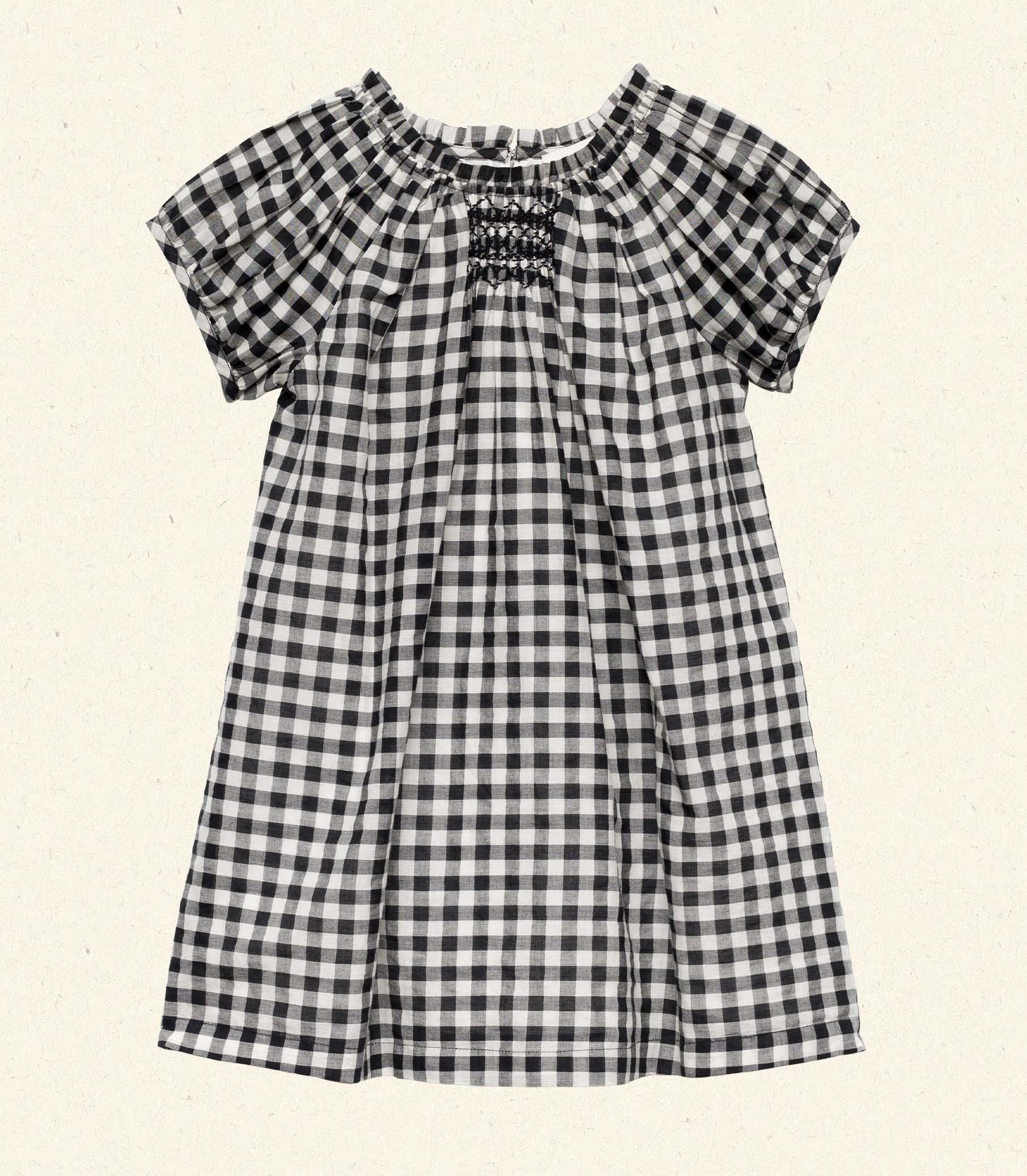 ESA DRESS -- NOIR GRETA GINGHAM Product Image