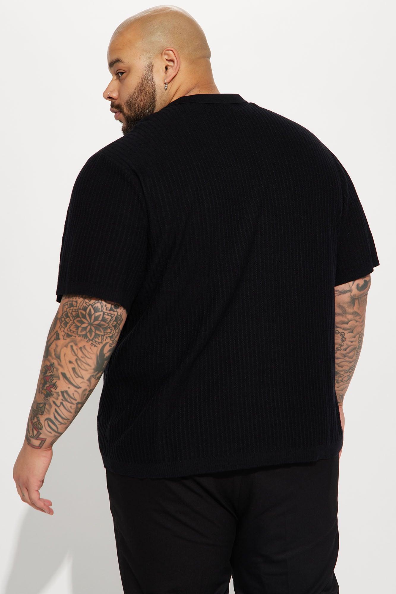 Coastal Knit Short Sleeve Shirt - Black Product Image