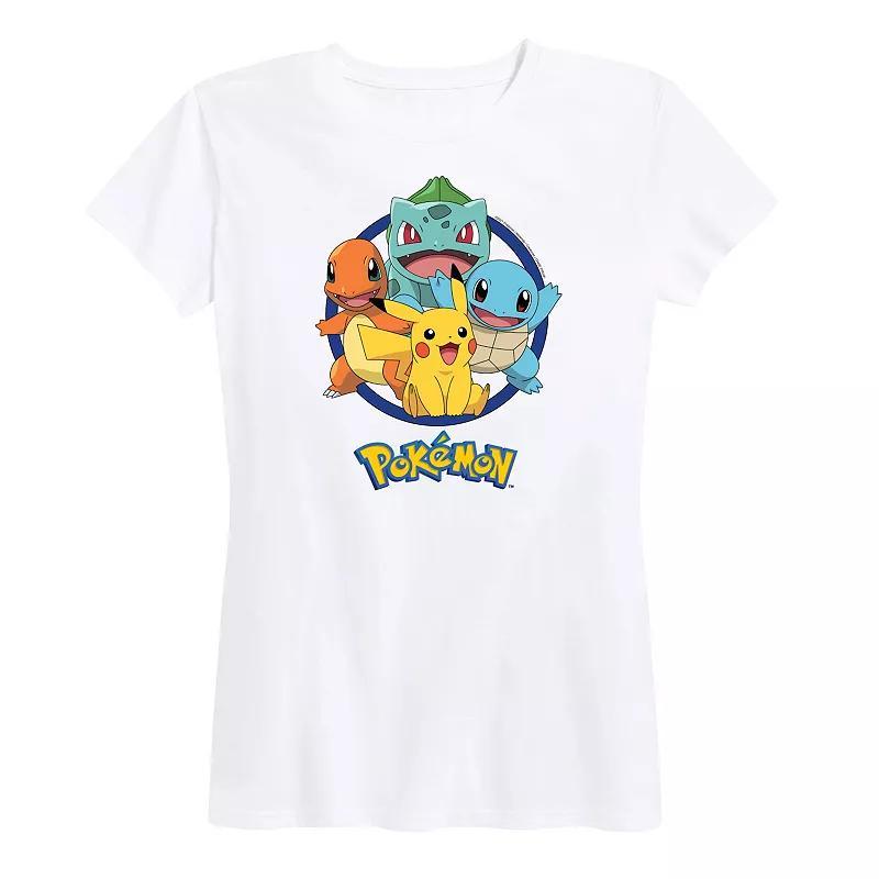Plus Pokemon Round Group Graphic Tee, Womens Product Image