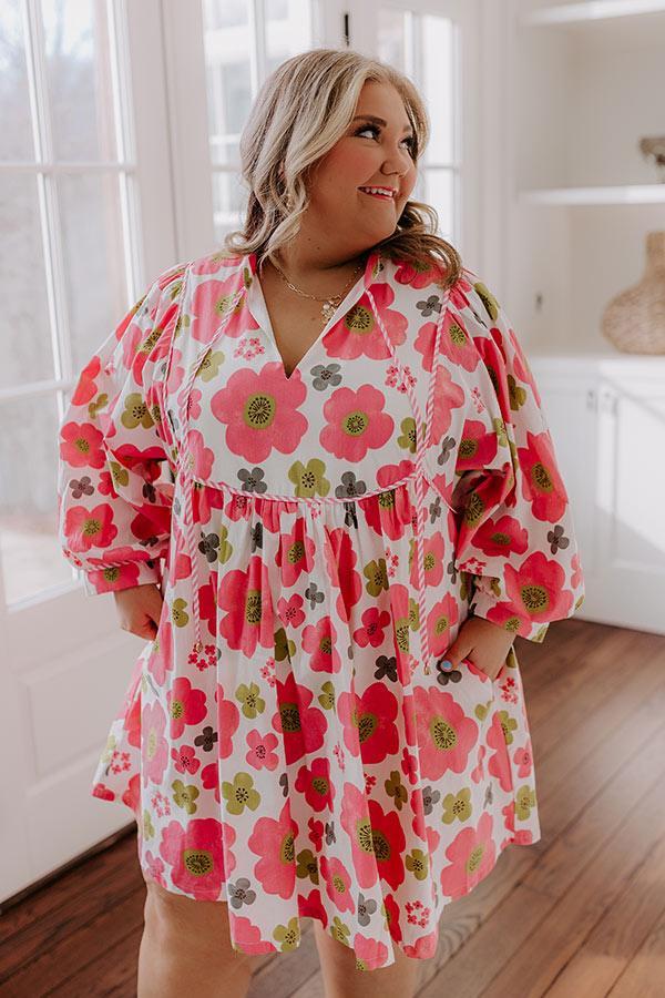 Happy Blooms Floral Mini Dress Curves Product Image